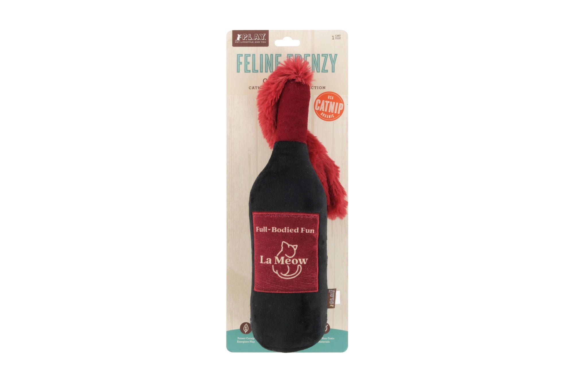 Play Pet Brands - Feline Frenzy Kicker Toy - Catbernet Sauv