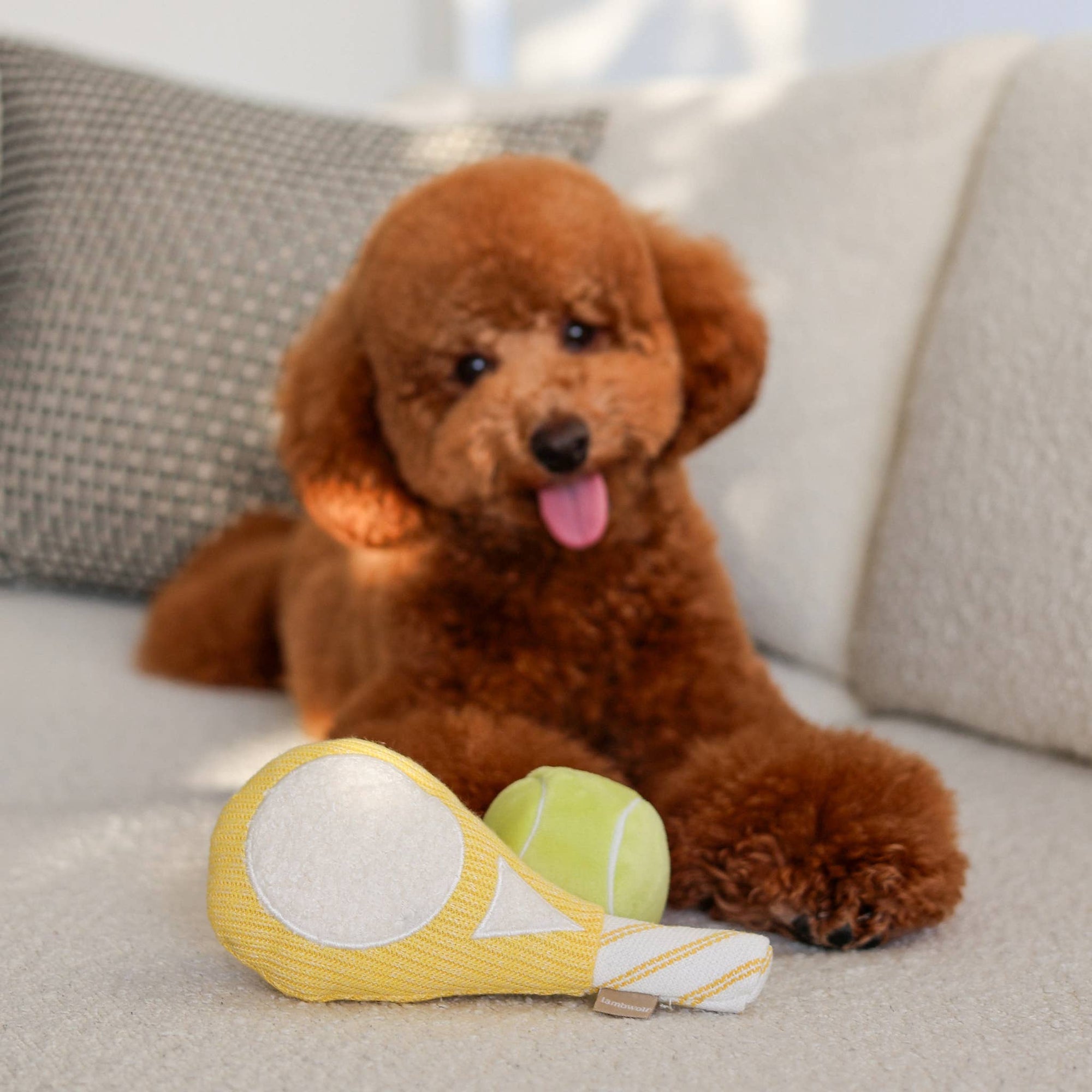 Lambwolf Collective - TENNIS POP // ENRICHMENT DOG TOY // Squeaky Ball Set