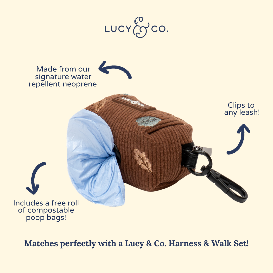 Lucy &amp; Co. - Woodland Wonder Corduroy Poop Bag Holder
