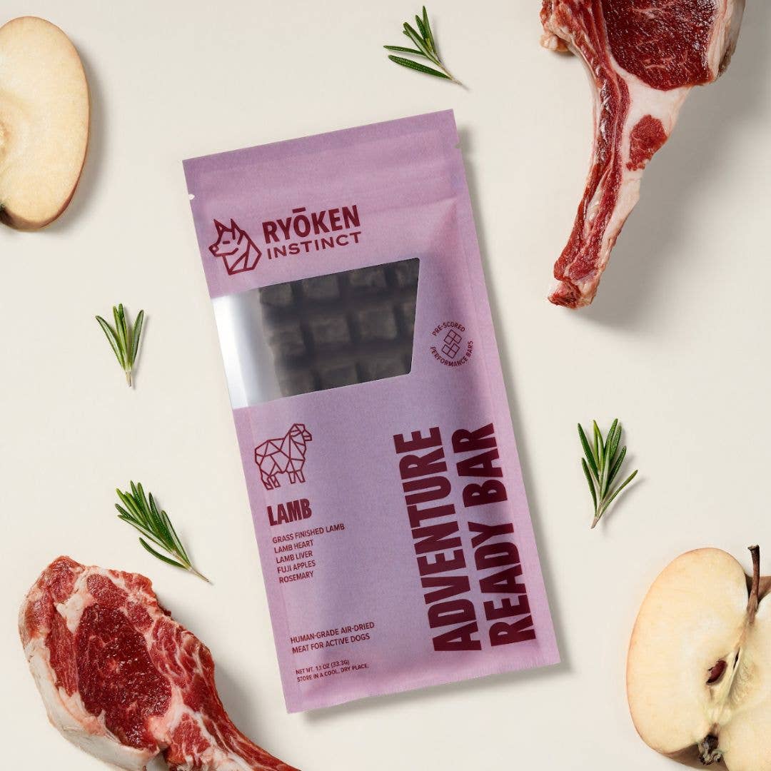RYŌKEN INSTINCT - Lamb Treat &amp; Snack Bar for Active Dogs - Energy &amp; Recovery