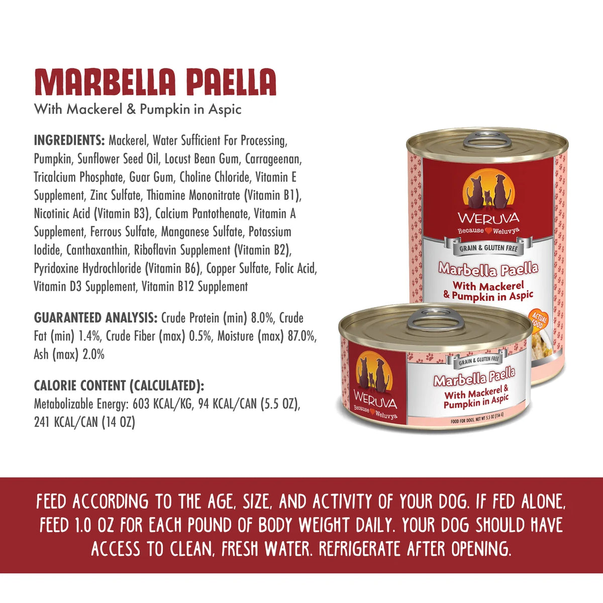 Weruva Classic Marbella Paella Mackerel &amp; Pumpkin in Aspic