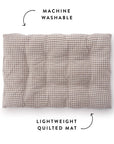 The Foggy Dog - Mushroom Brown Gingham Dog Travel Mat