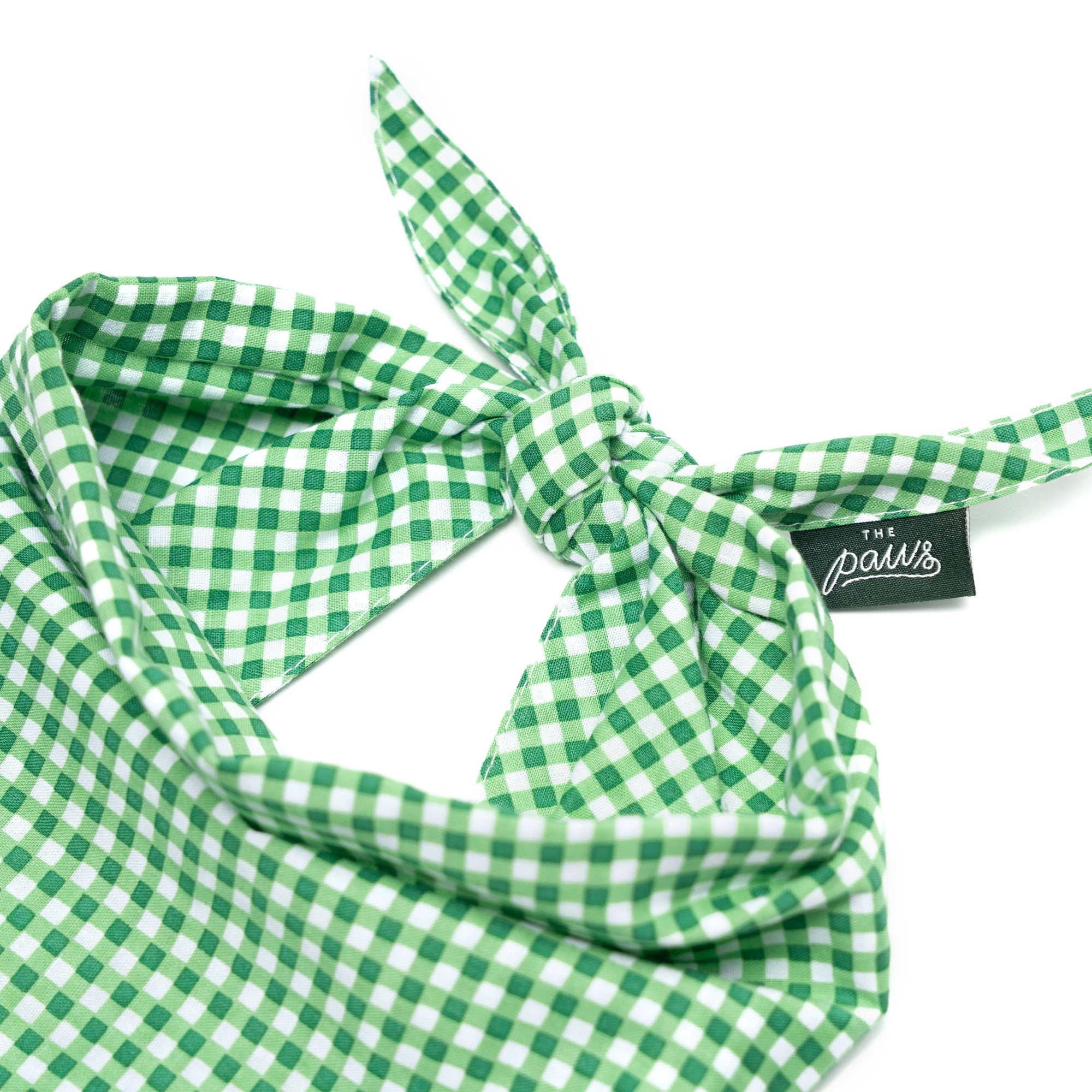 The Paws - Green Gingham Dog Bandana