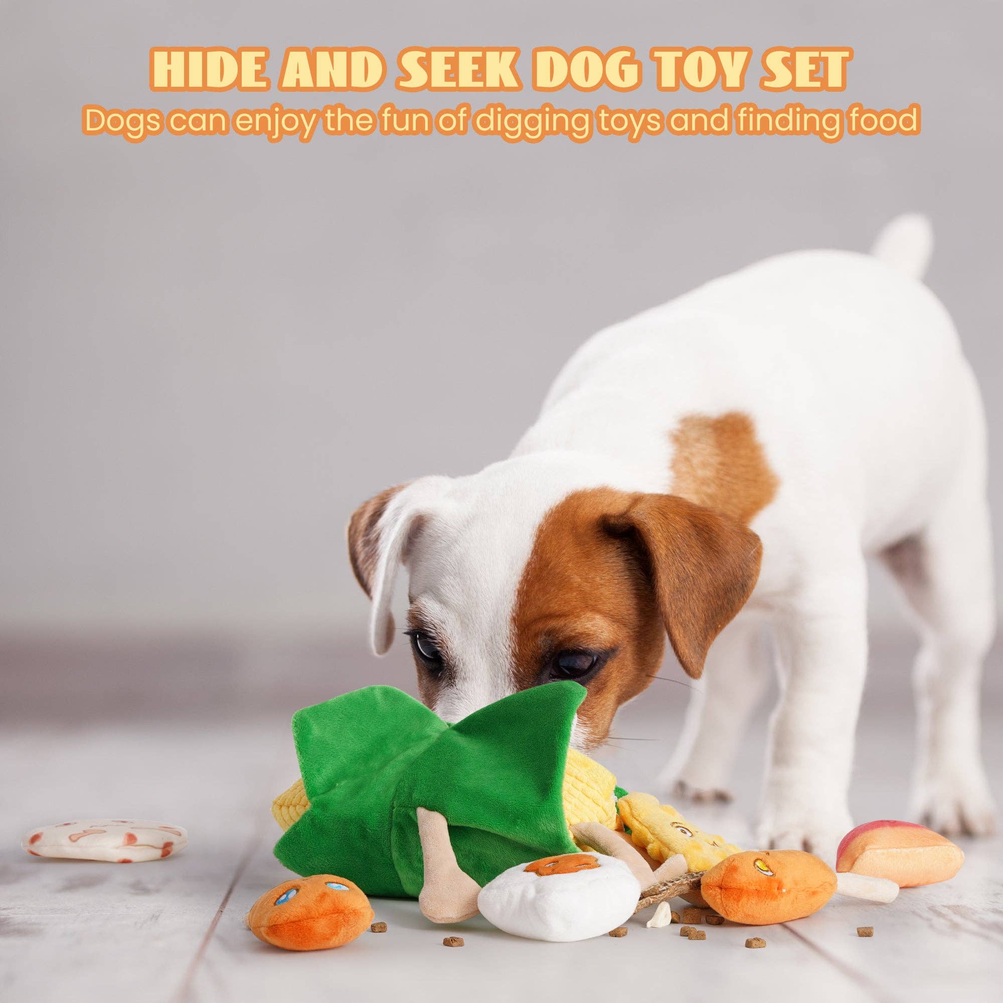 Nocciola - Nocciola Squeaky Crinkle Corn Dog Toys