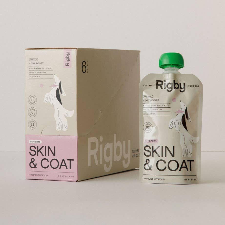 Rigby - Rigby Targeted Dog Treats, Skin &amp; Coat Lickable Pouch