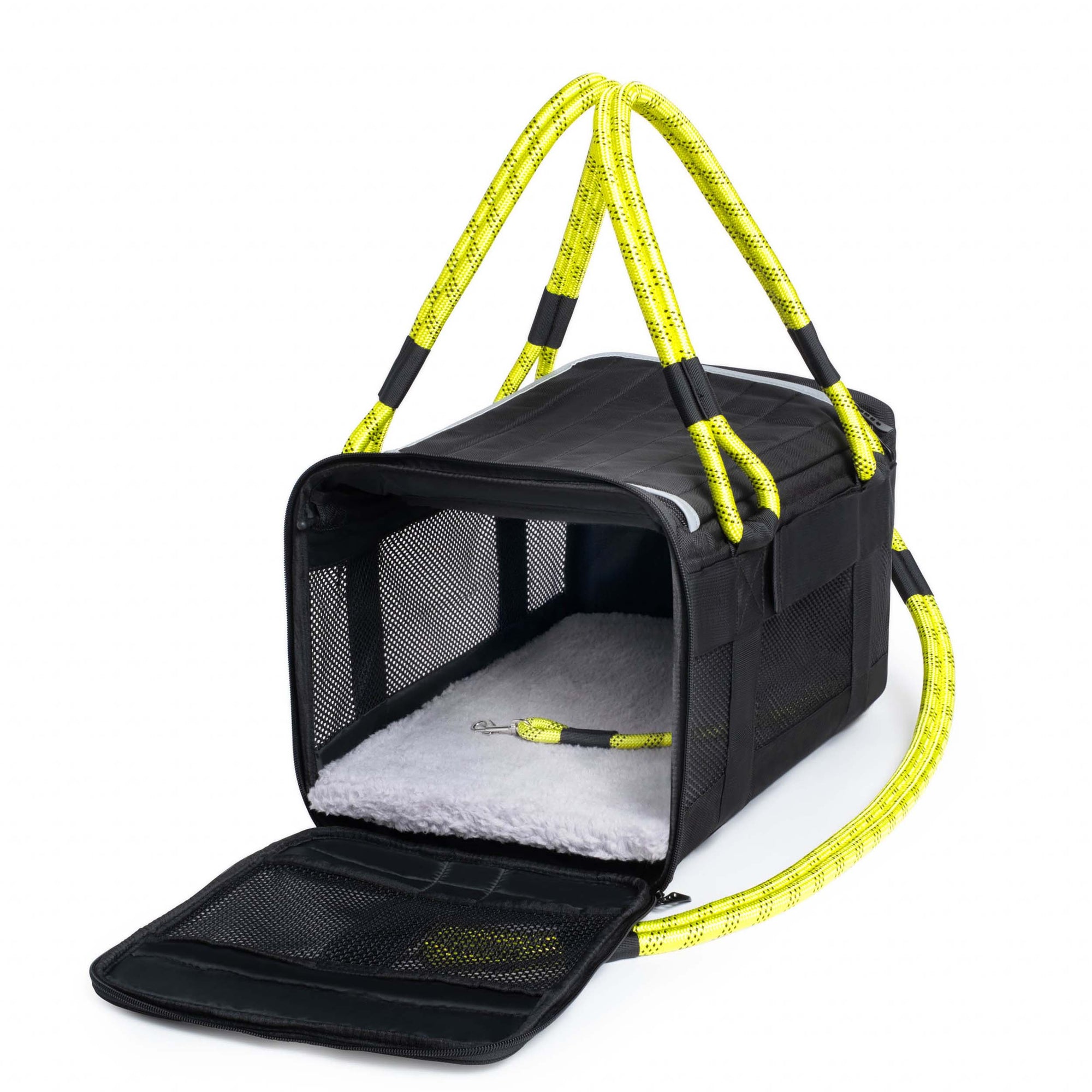 ROVERLUND - OUT-OF-OFFICE PET CARRIER PRO EDITION: BLACK / YELLOW / LARGE - UP TO 25LBS