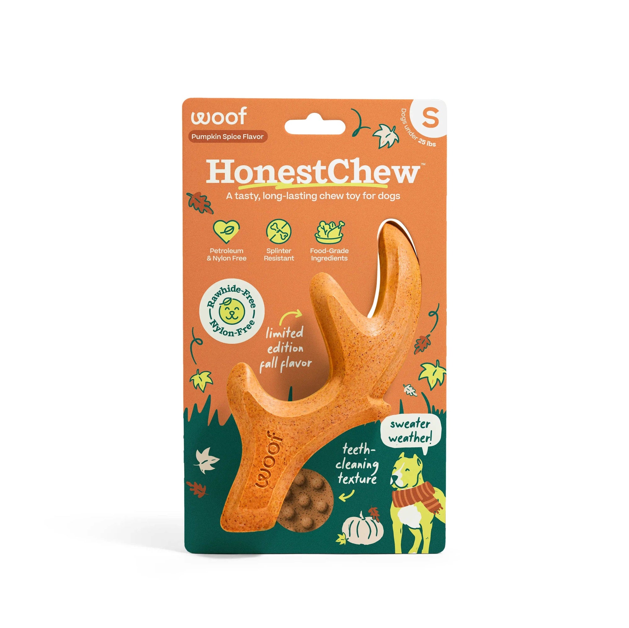 Pet Palette Distribution - WOOF Pumpkin Spice Honest Chew Antler Small
