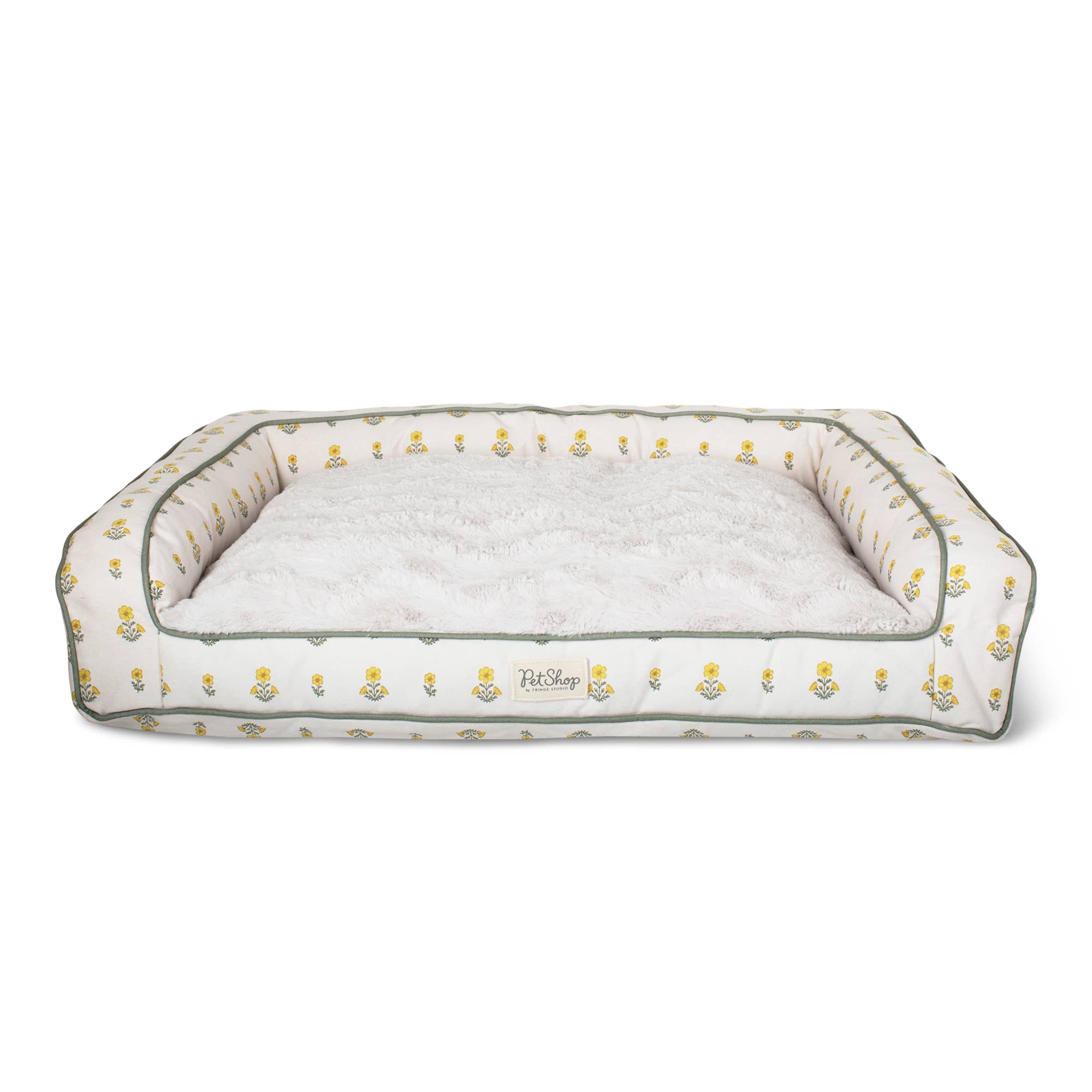 Petshop by Fringe Studio - BLOCK PRINT MARIGOLD LARGE COUCH PET BED