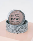 dexypaws - Salt & Pepper Ceramic Dog Bowl: 8 Inches