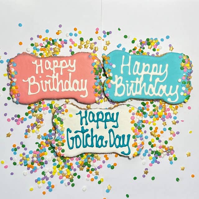 Lucky Biscuit Pet Bakery - Happy Birthday Fido!: Birthday Bone Blue