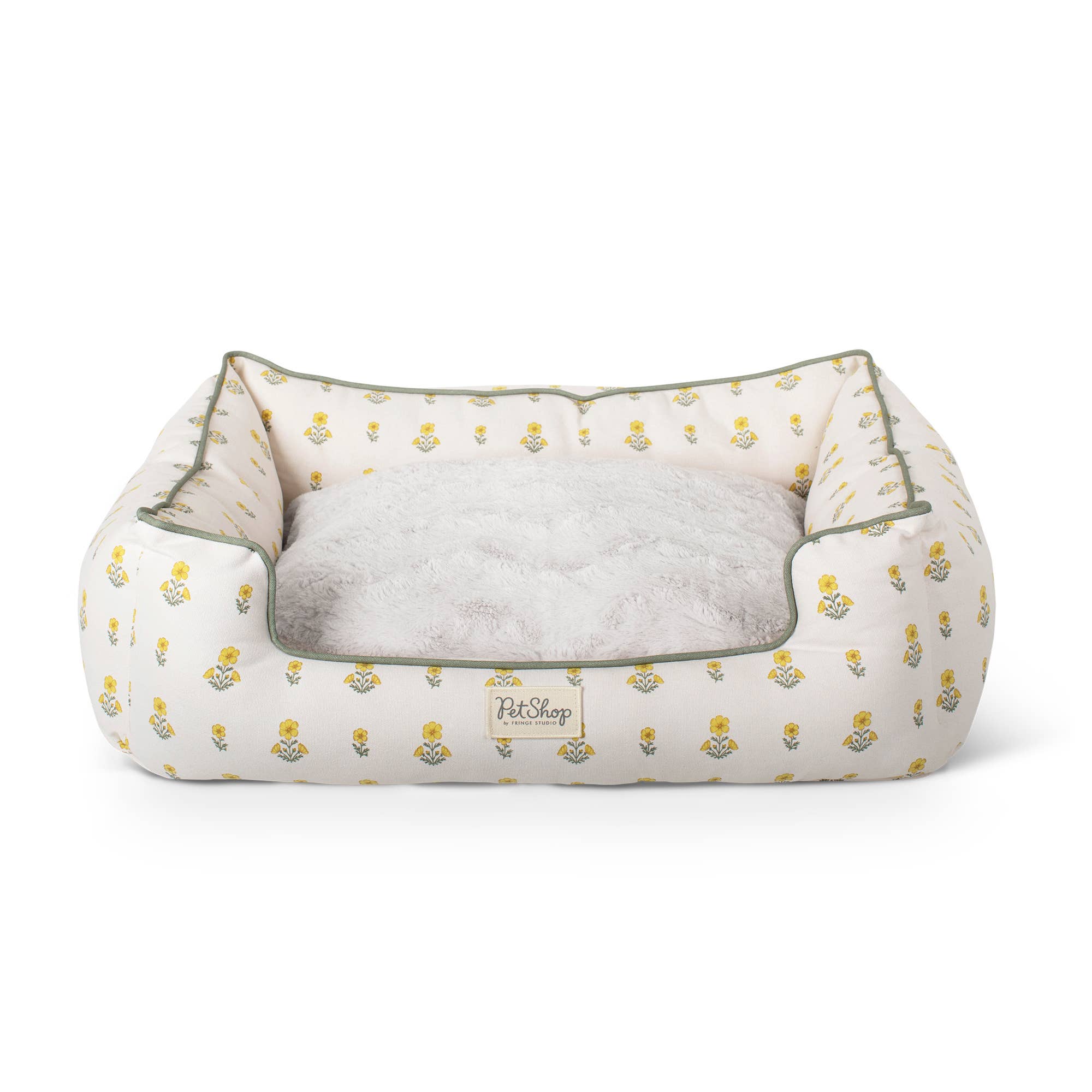 Petshop by Fringe Studio - BLOCK PRINT MARIGOLDLD MEDIUM ROUND PET BED