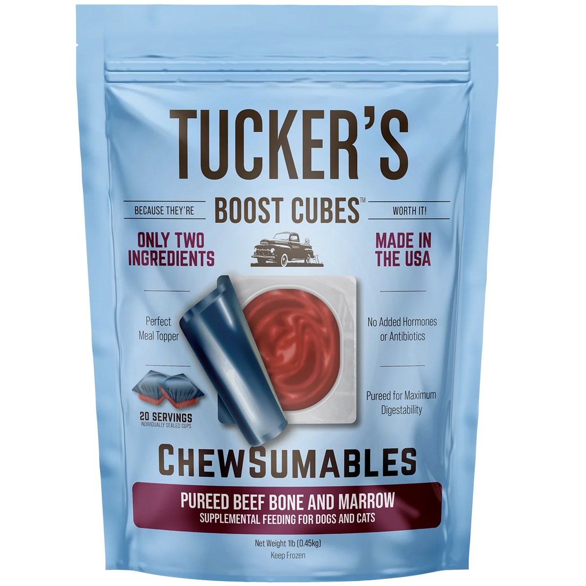 Tucker's Pureed Beef Bone and Marrow Frozen Boost Cube Topper