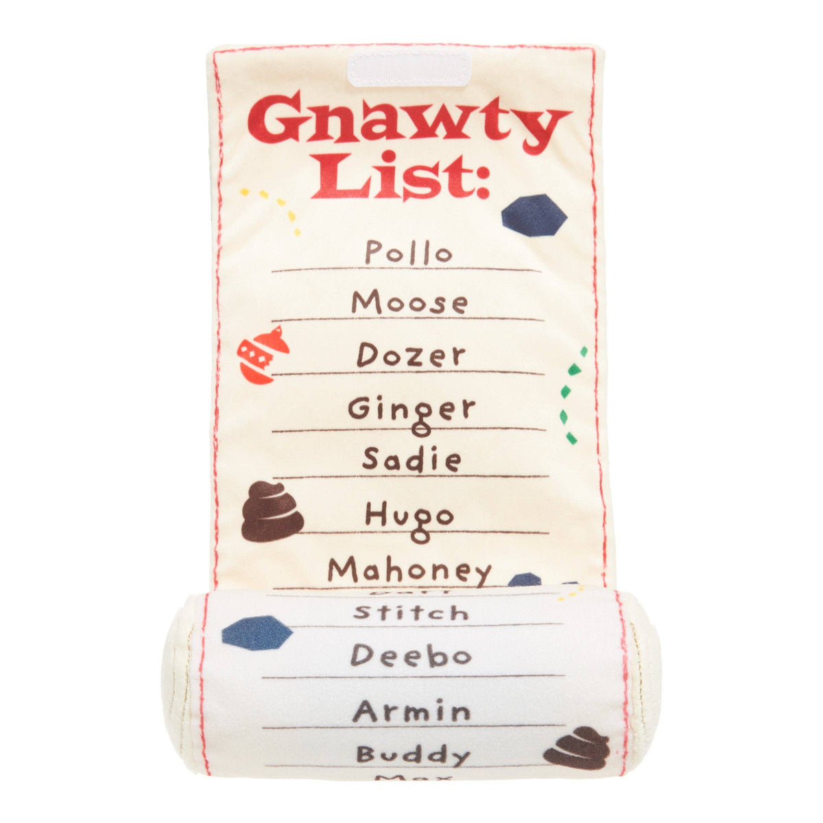 Pet Palette Distribution - BARK Gnawty &amp; Gnice List Christmas Plush Dog Toy: Default Title