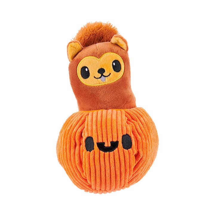Pet Palette Distribution - BARK Squirrel O' Lantern Plush Dog Toy Small