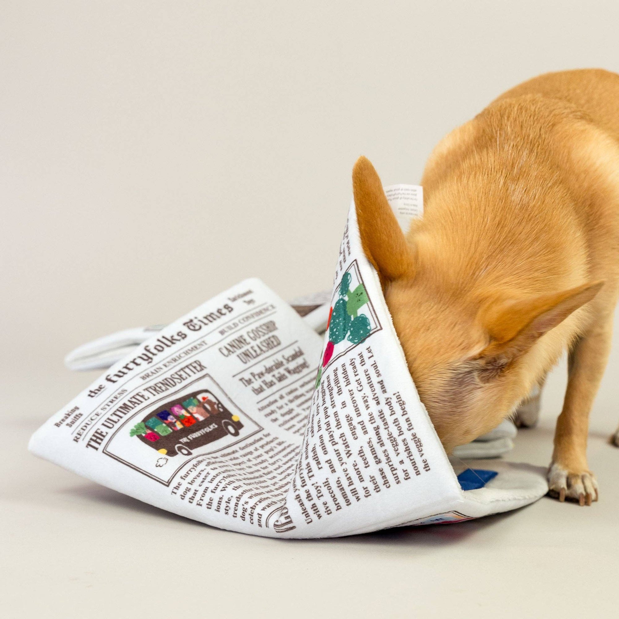 the furryfolks - Newspaper Nosework Toy