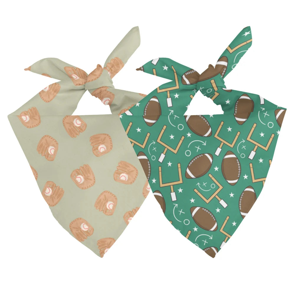 Dog Bandana Co. Football &amp; Baseball Reversible Dog Bandana