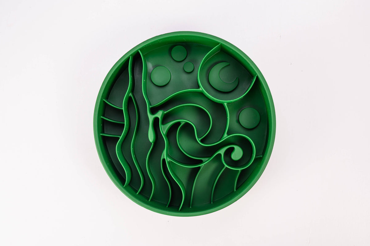 Happy Dingos - Starry Night Slow Feeder Bowl: Midnight