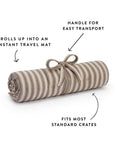The Foggy Dog - Ticking Stripe Dog Travel Mat