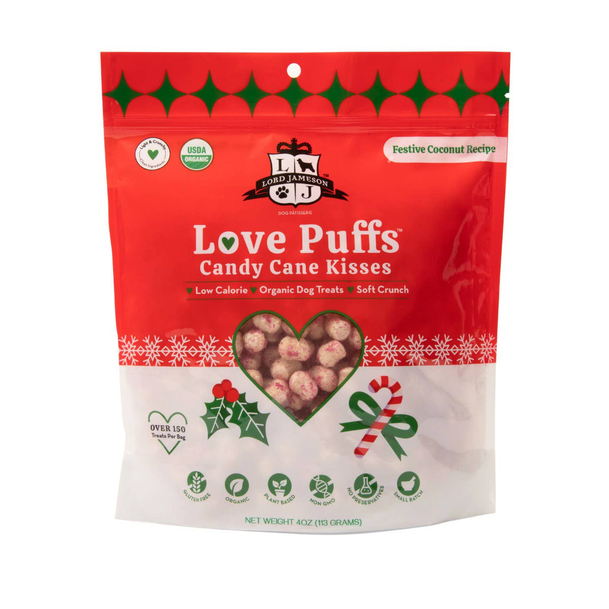 Pet Palette Distribution - Lord Jameson Love Puffs Candy Cane Kisses Pouch 4oz