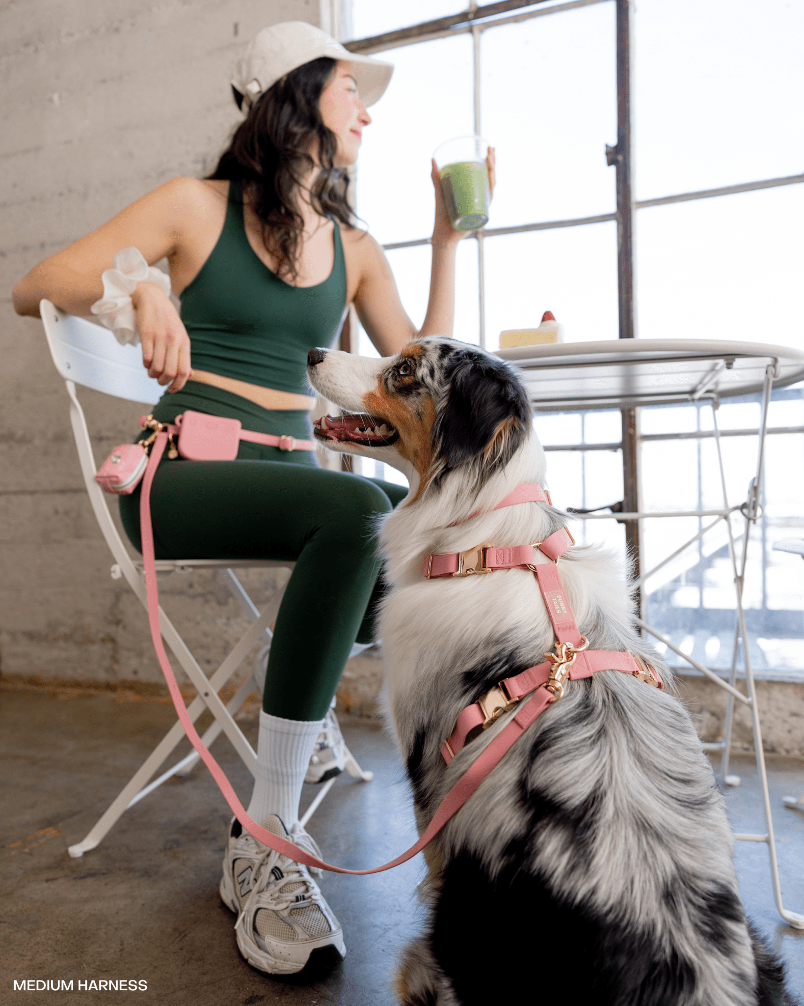 SUNNY TAILS - Perfect Pink 4-in-1 Convertible Hands Free Cloud Dog Leash: Wide
