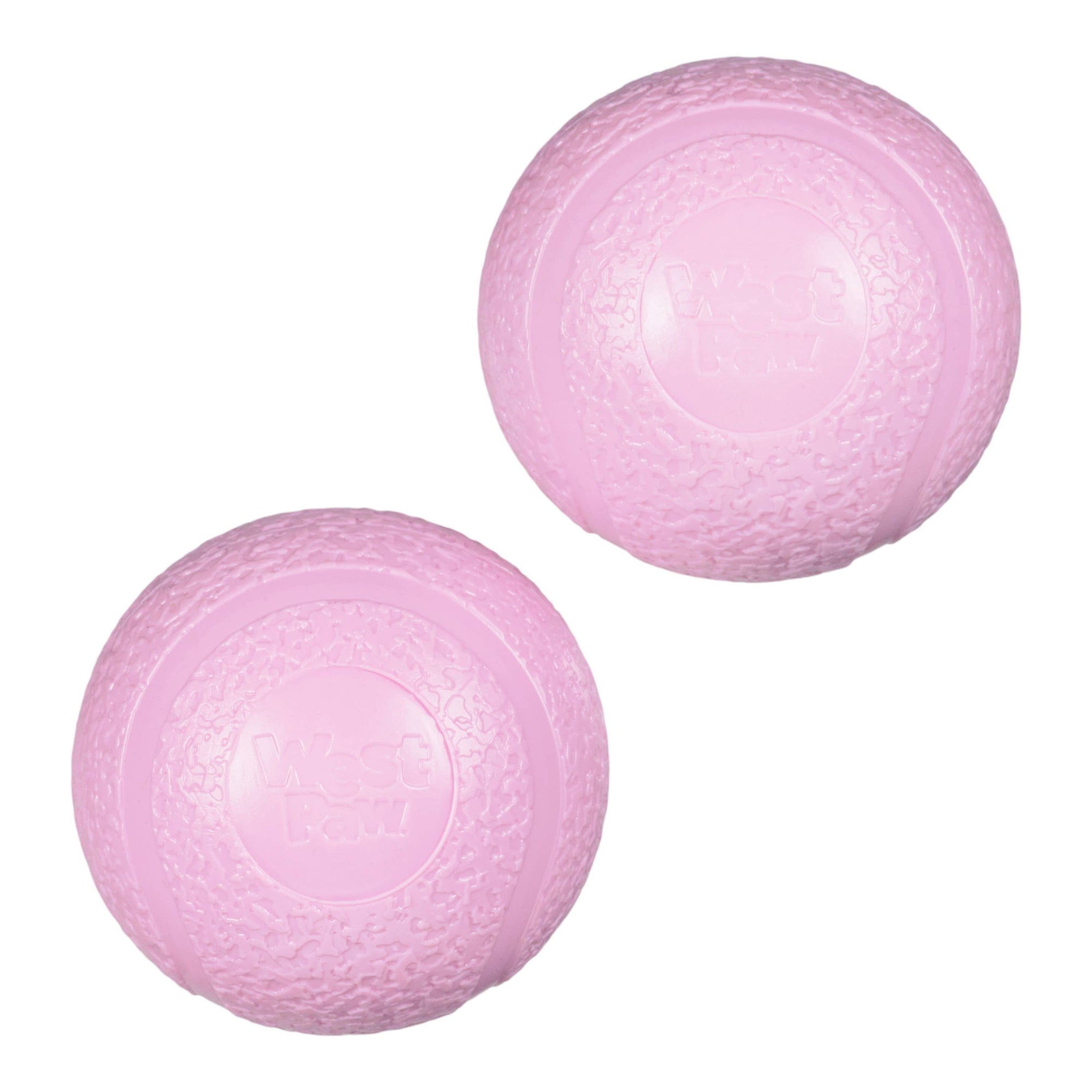 West Paw - *Puppy* Bubblegum/Aqua Boundr® 2-Pack Dog Toy Ball: Bubblegum