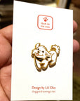 Lili Chin Art - Maltese /Fluffy white dog dog enamel pin