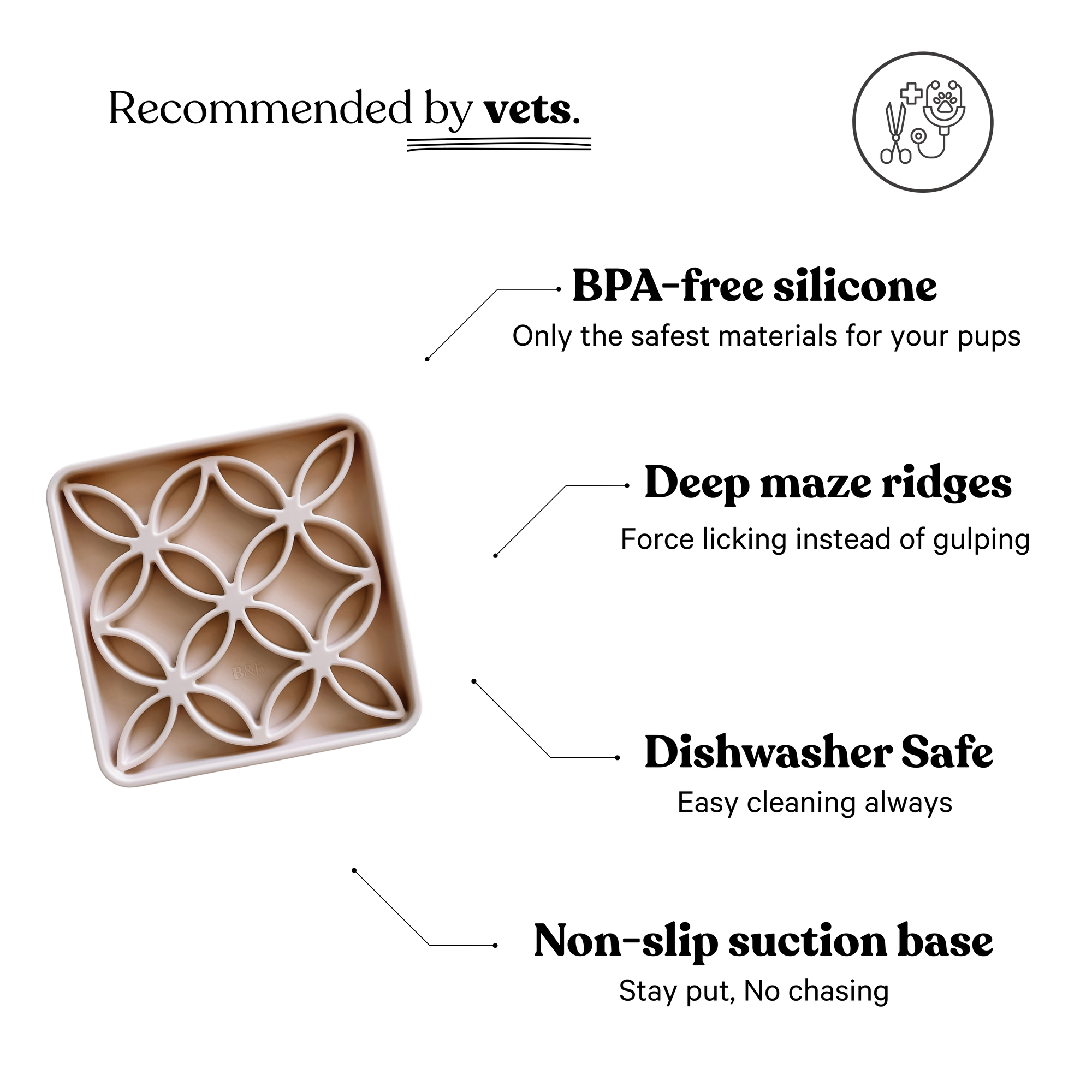 Barks and Brownies - Petite Feeding - Small - Beige