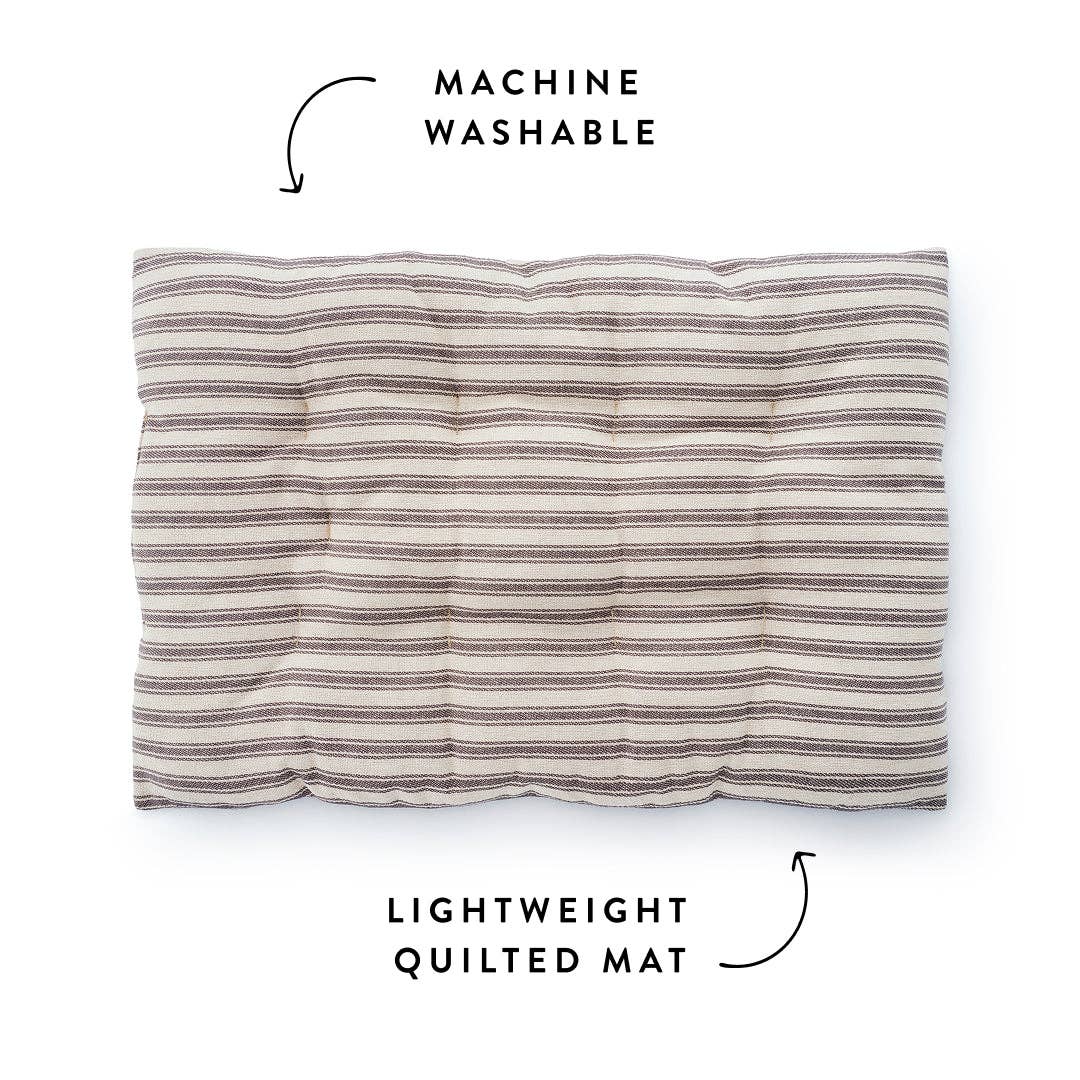 The Foggy Dog - Ticking Stripe Dog Travel Mat
