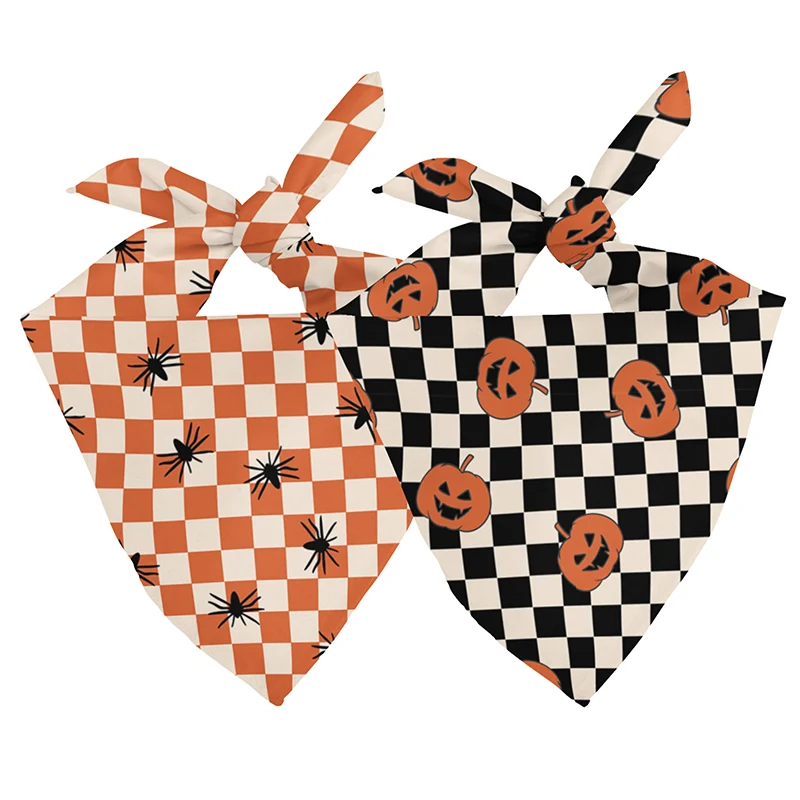 Dog Bandana Co. Halloween Plaid Reversible Dog Bandana
