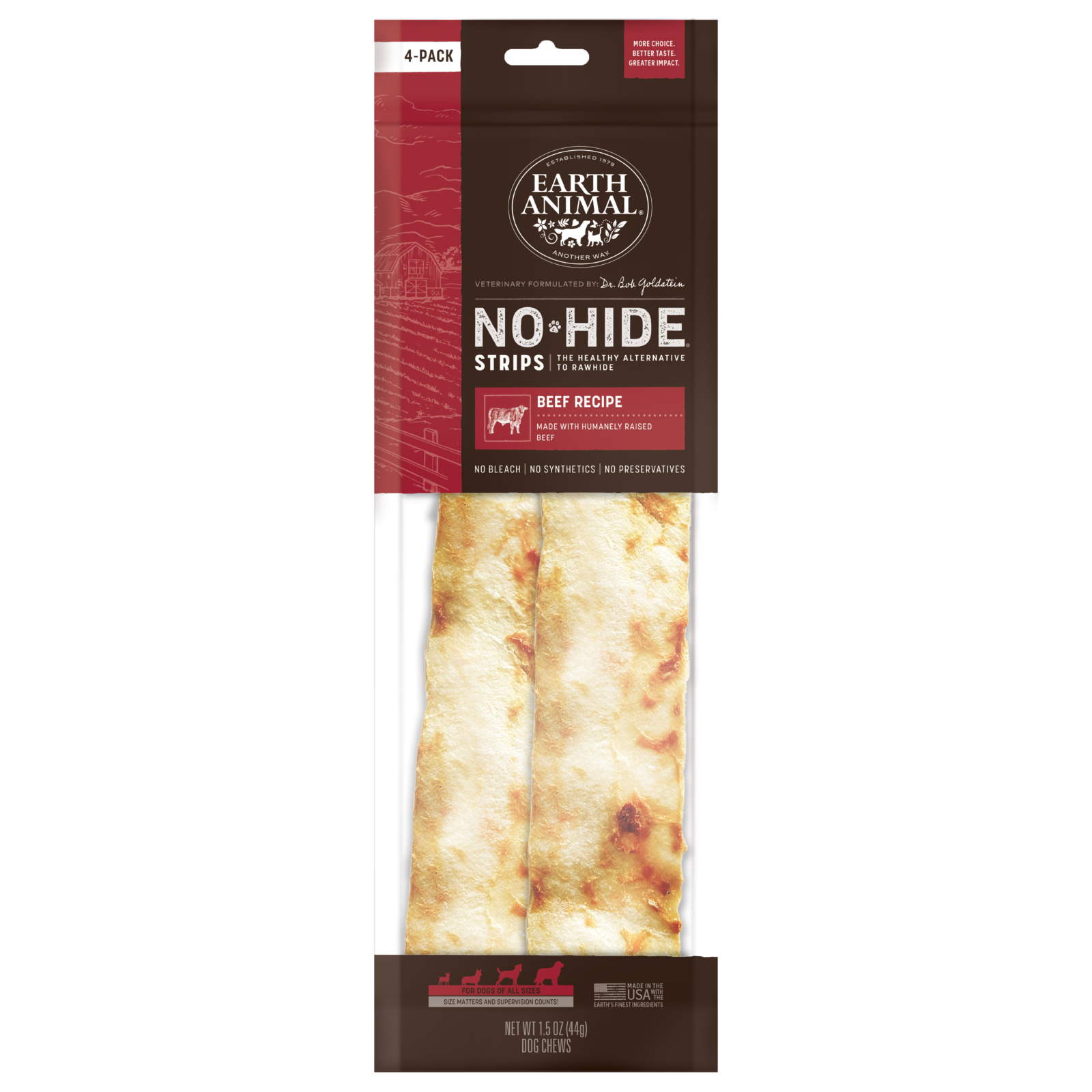 Earth Animal No-Hide Strips - 4pk