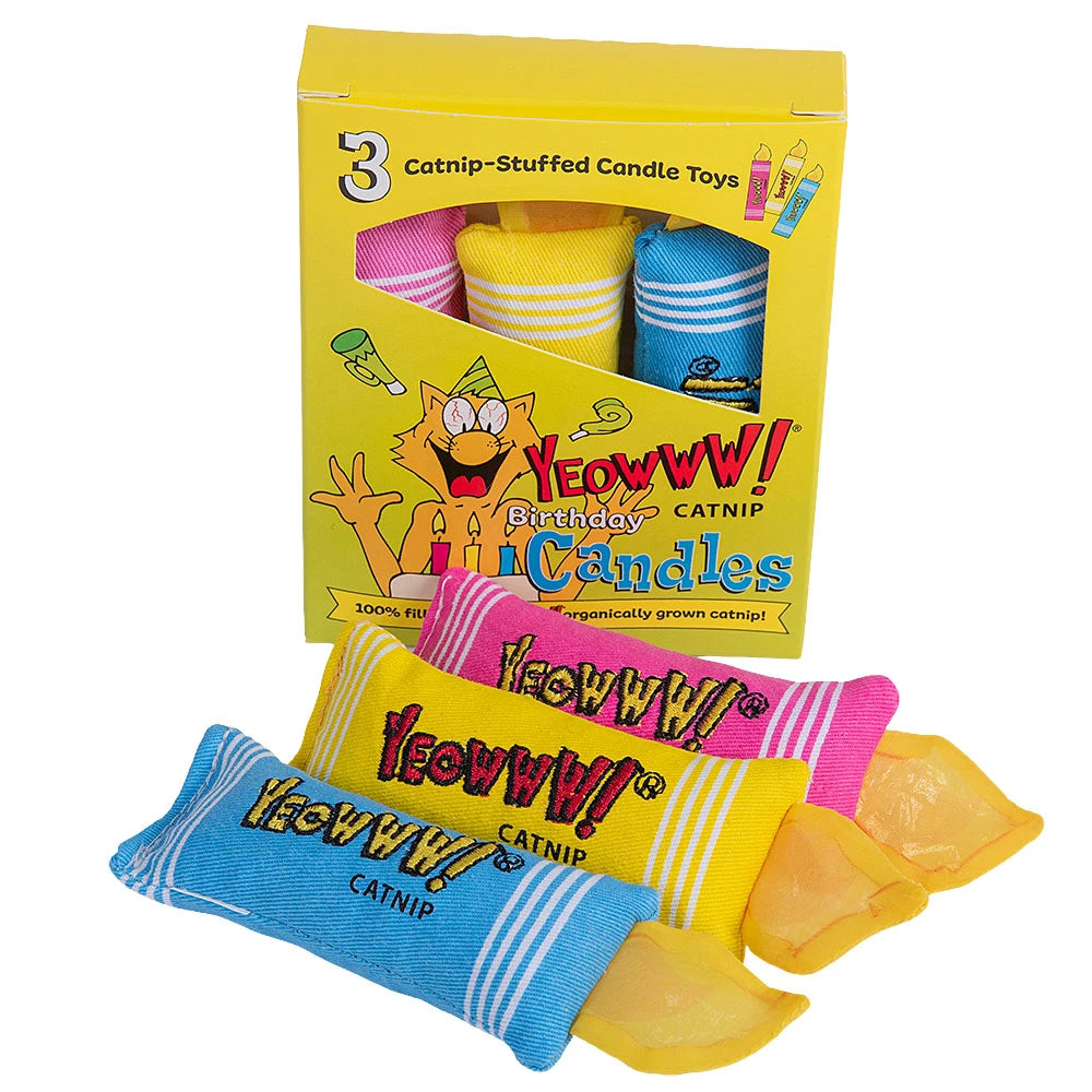 Yeowww! Birthday Catnip Candle Toys