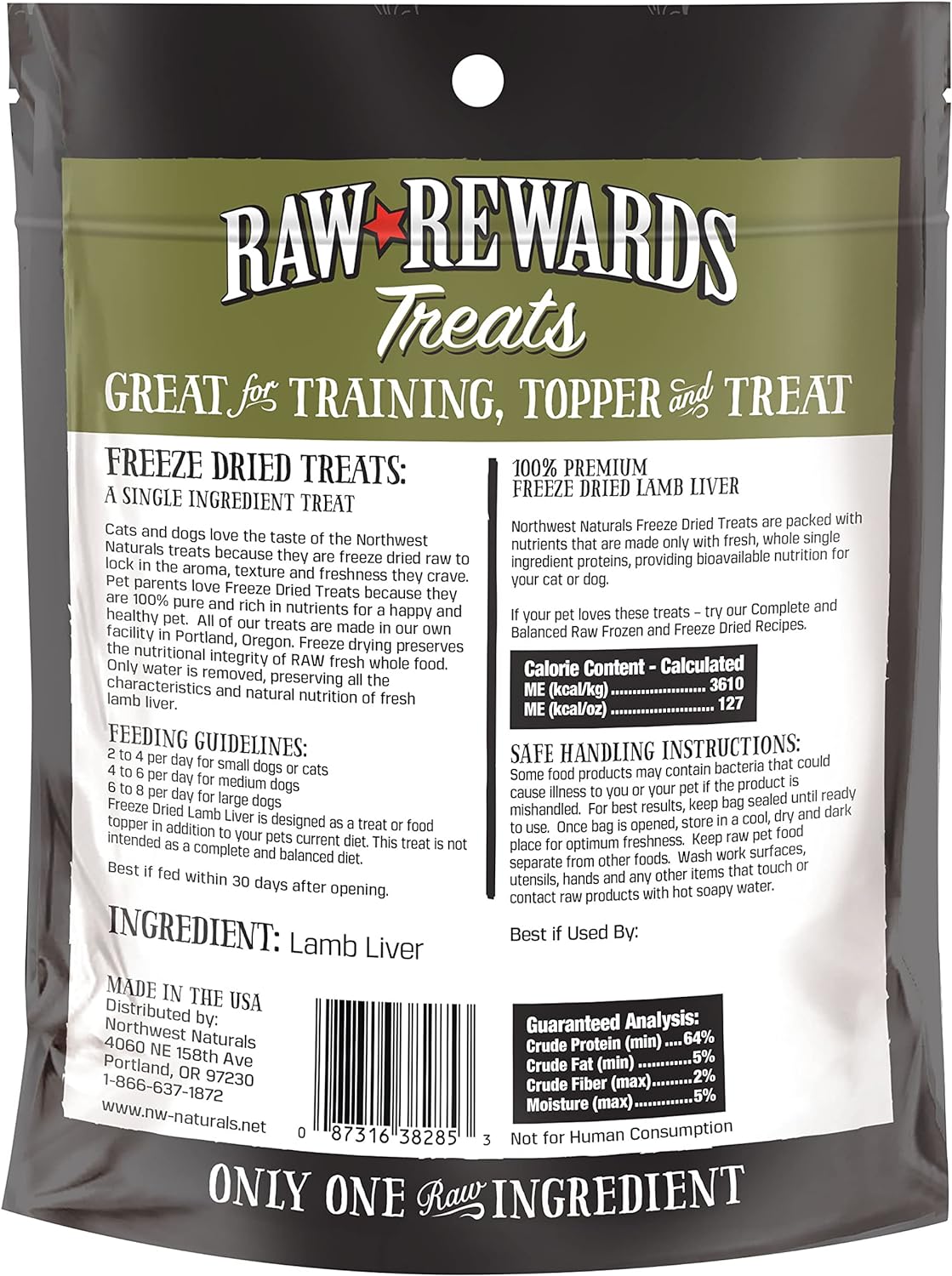 Northwest Naturals Raw Rewards - Lamb Liver