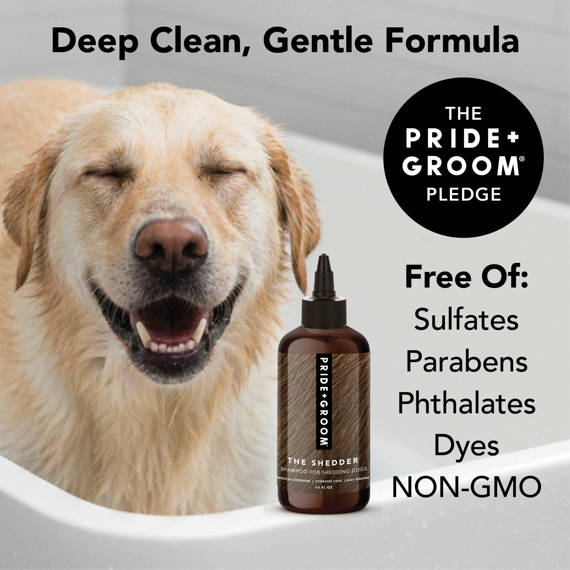 PRIDE+GROOM - THE SHEDDER Shampoo, 12oz