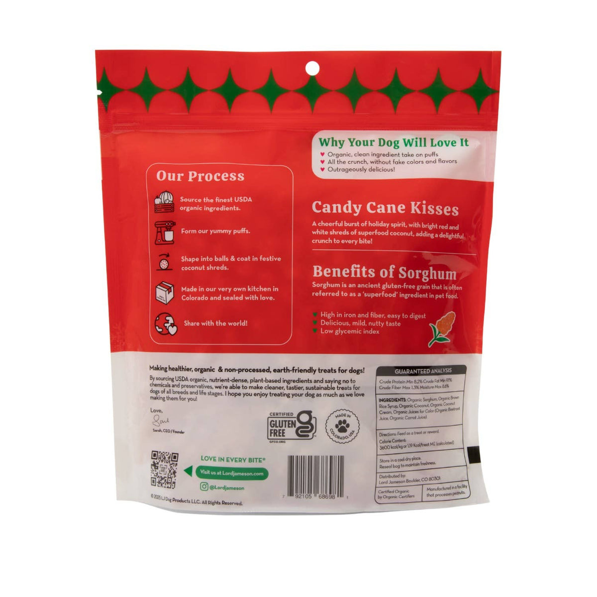 Pet Palette Distribution - Lord Jameson Love Puffs Candy Cane Kisses Pouch 4oz