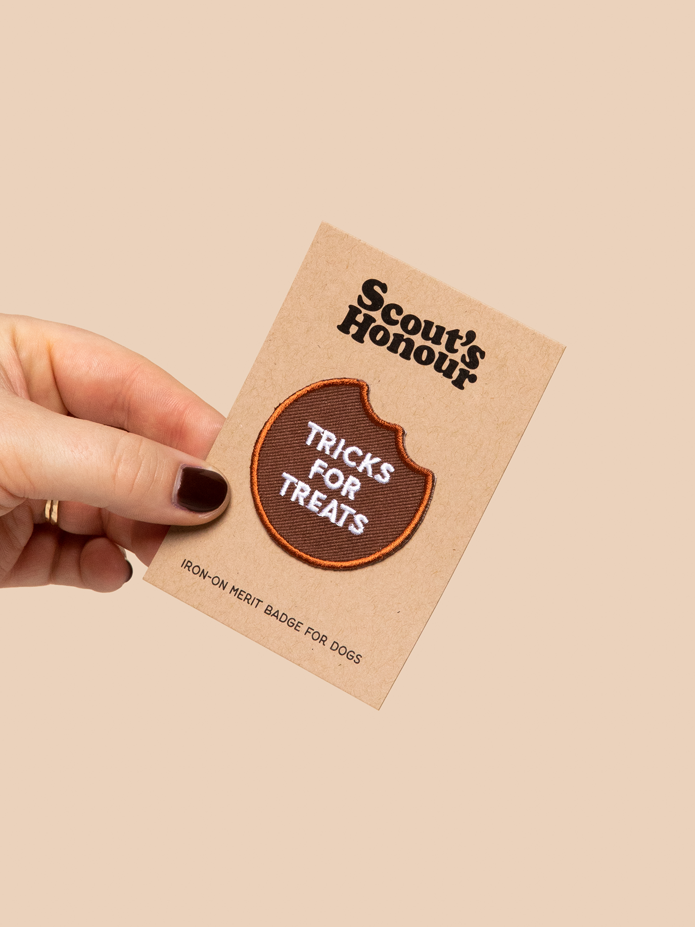Scout's Honour Pty Ltd - Tricks for Treats iron-on patch for dogs and cats