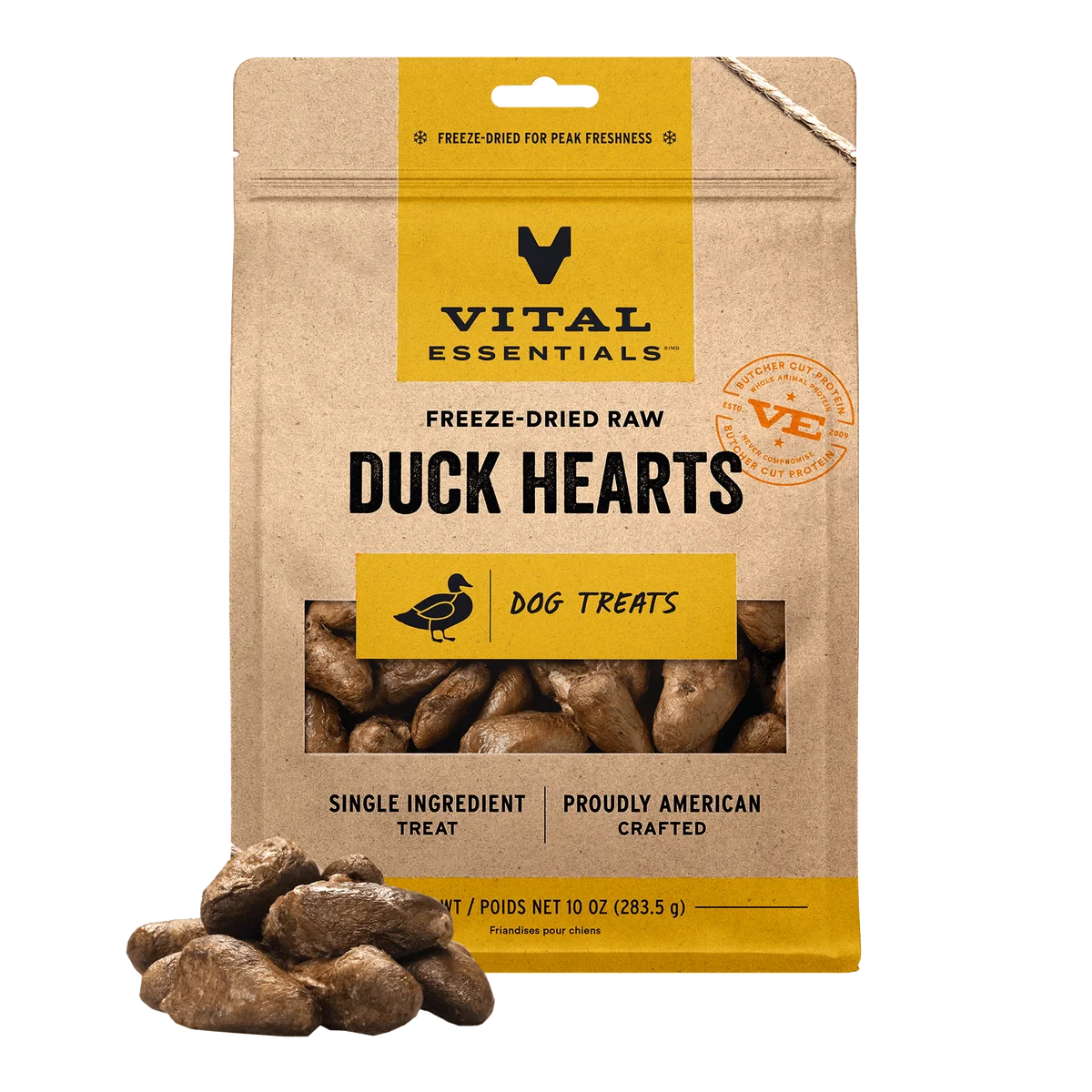 Vital Essentials Freeze-Dried Duck Hearts