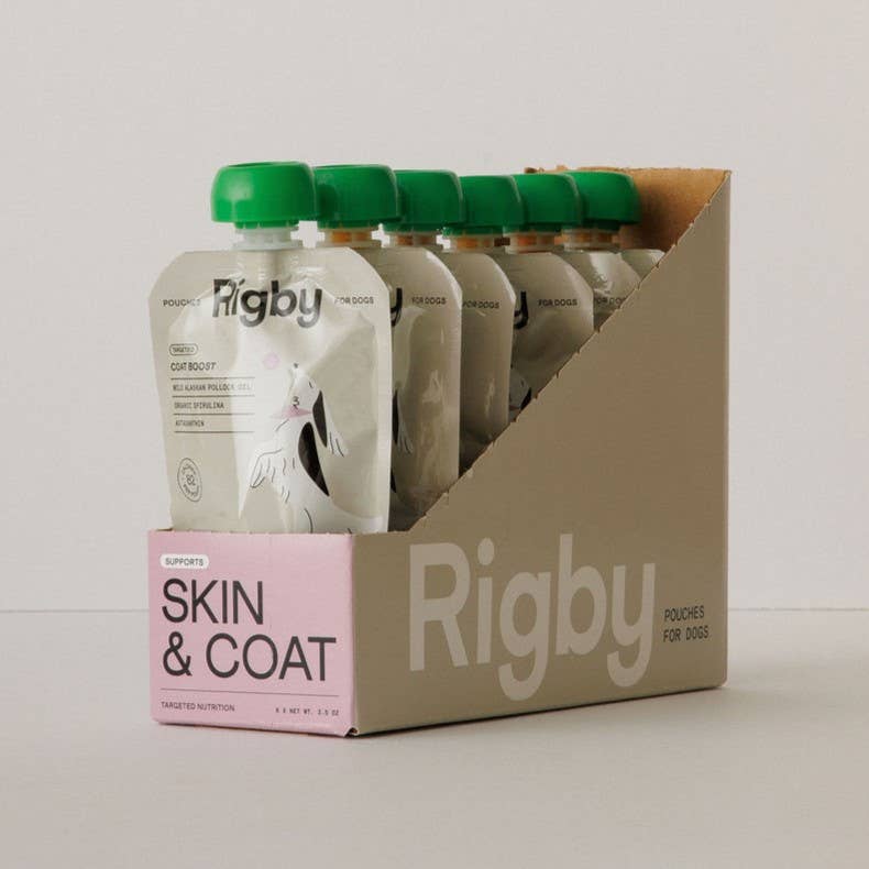 Rigby - Rigby Targeted Dog Treats, Skin &amp; Coat Lickable Pouch