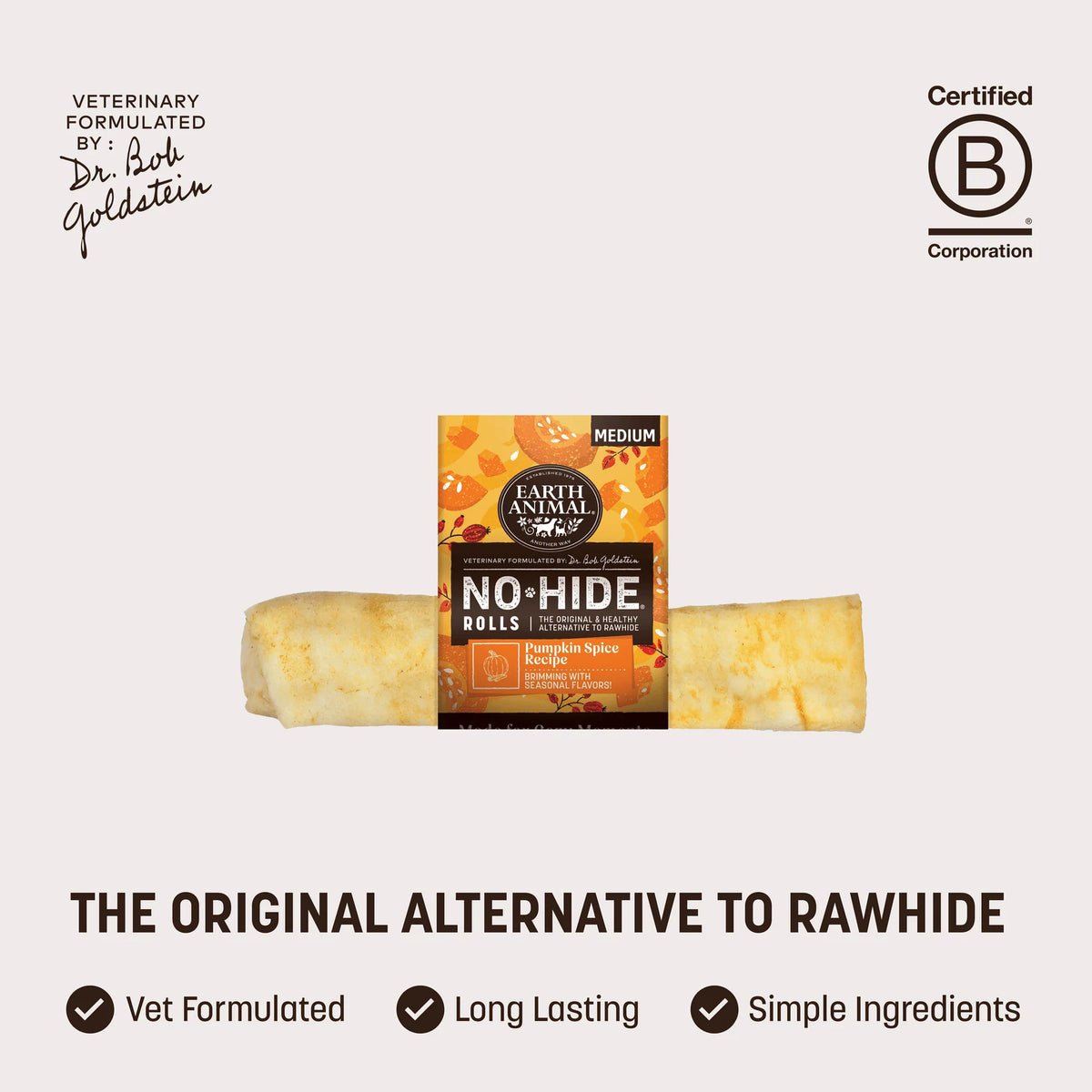 Earth Animal Pumpkin Spice No-Hide Chews