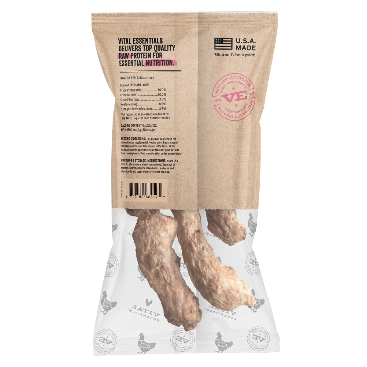 Vital Essentials Raw Bar - Freeze Dried Chicken Necks