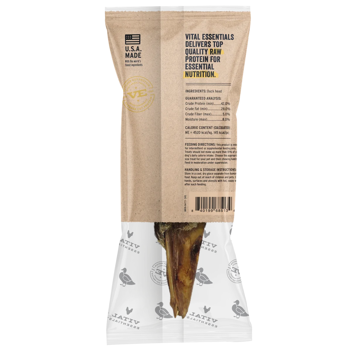 Vital Essentials Raw Bar - Freeze Dried Duck Heads