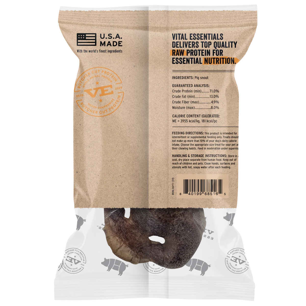 Vital Essentials Raw Bar - Freeze Dried Pig Snouts