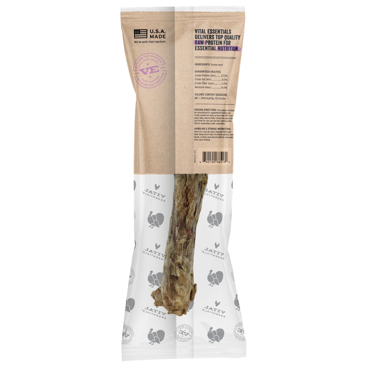 Vital Essentials Raw Bar - Freeze Dried Turkey Necks