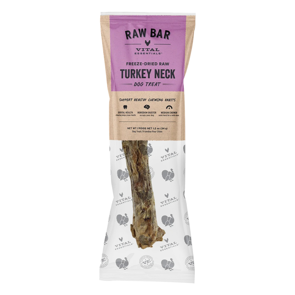 Vital Essentials Raw Bar - Freeze Dried Turkey Necks
