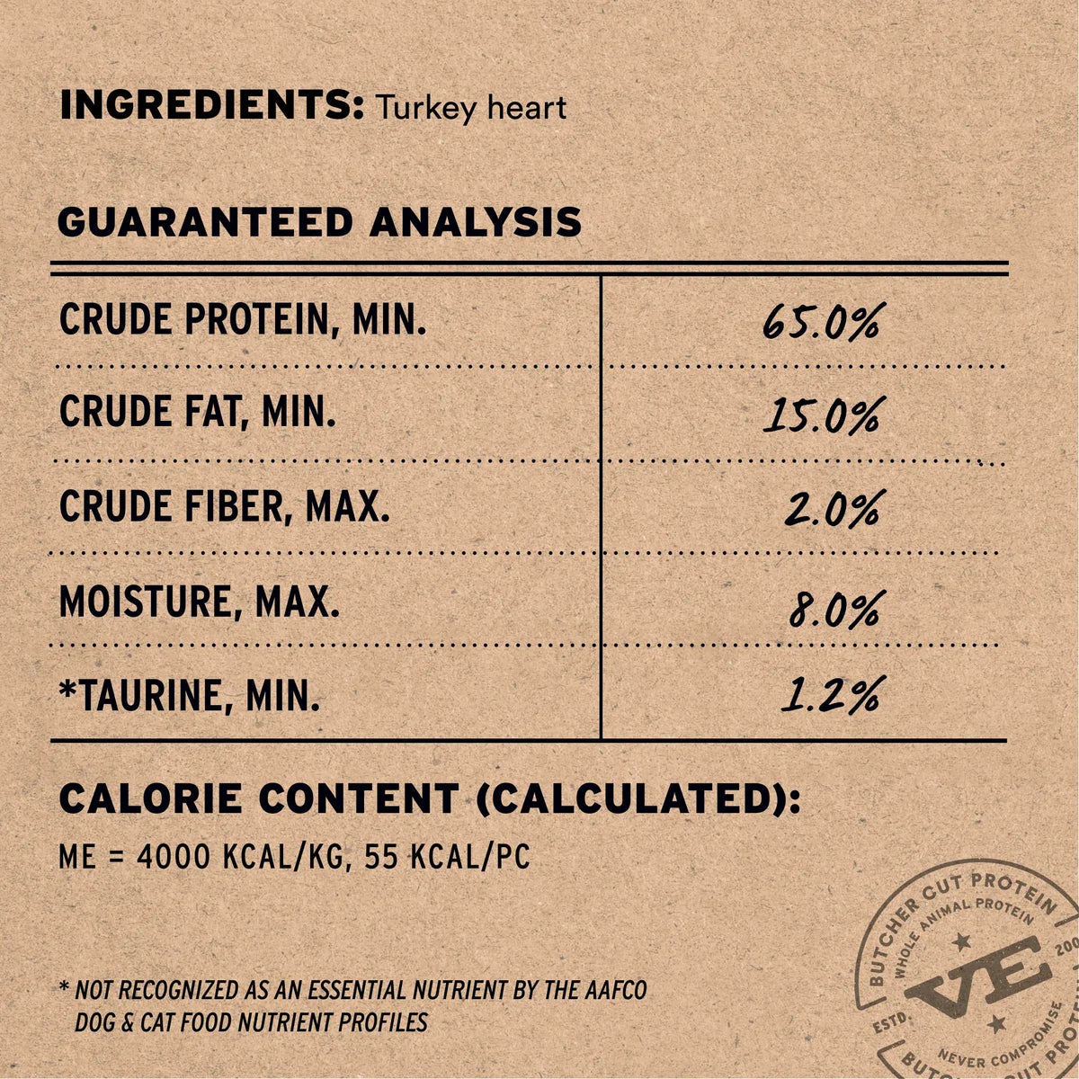 Vital Essentials Raw Bar - Freeze Dried Turkey Hearts