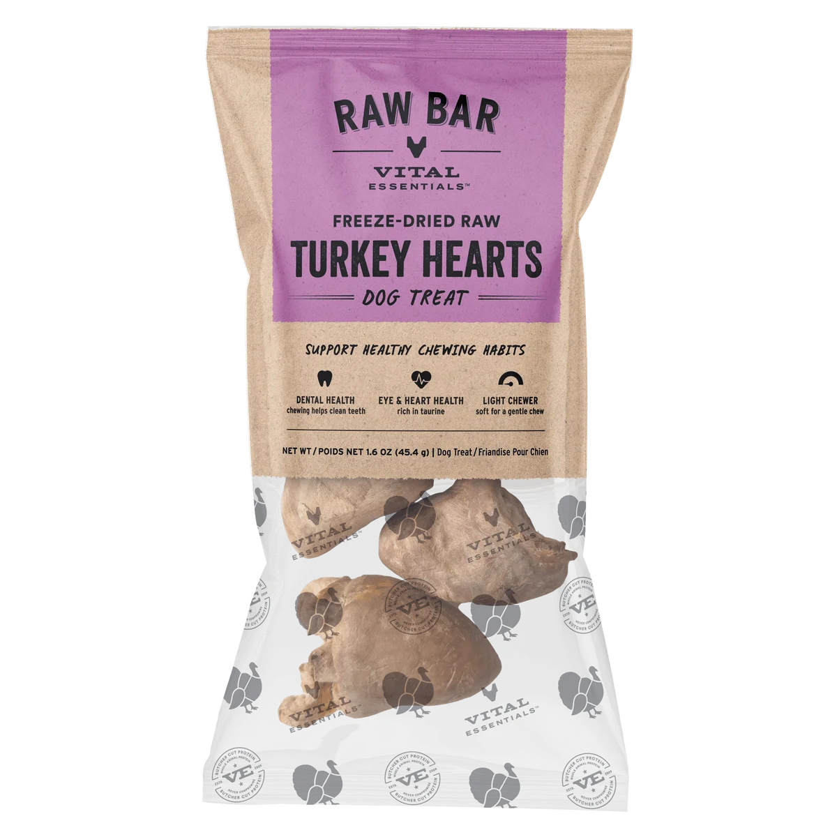Vital Essentials Raw Bar - Freeze Dried Turkey Hearts