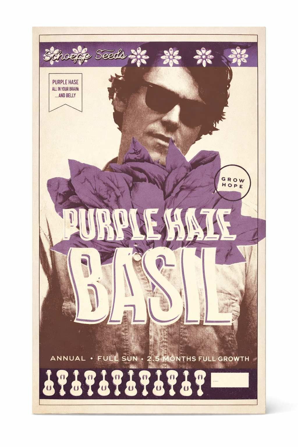 Schoepp Seeds - Basil, Purple Haze Heirloom Garden Seed Packets: Basil, Purple Opal Seed Packets