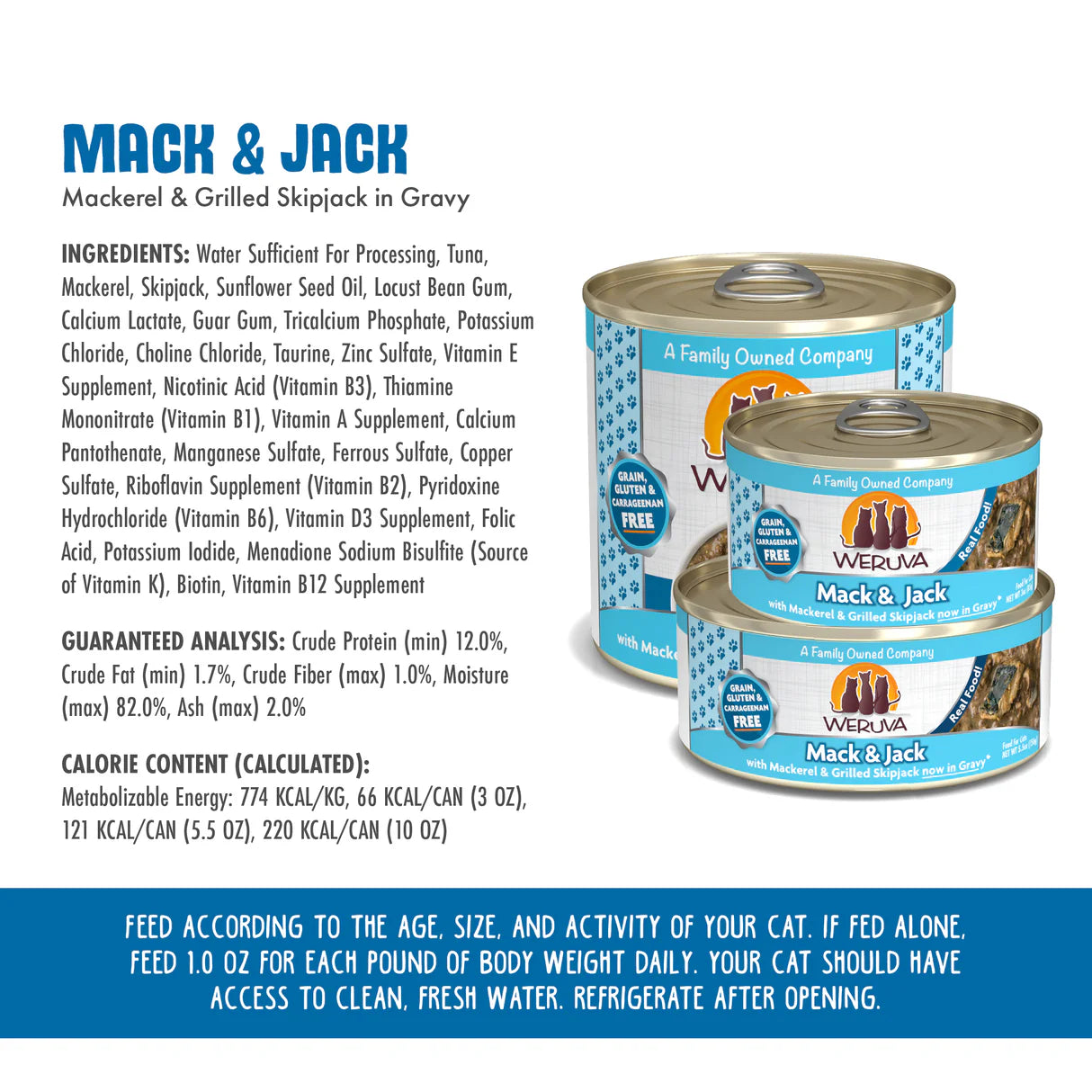 Weruva Classic Cat - Mack & Jack Mackerel & Grilled Skipjack in Gravy ...