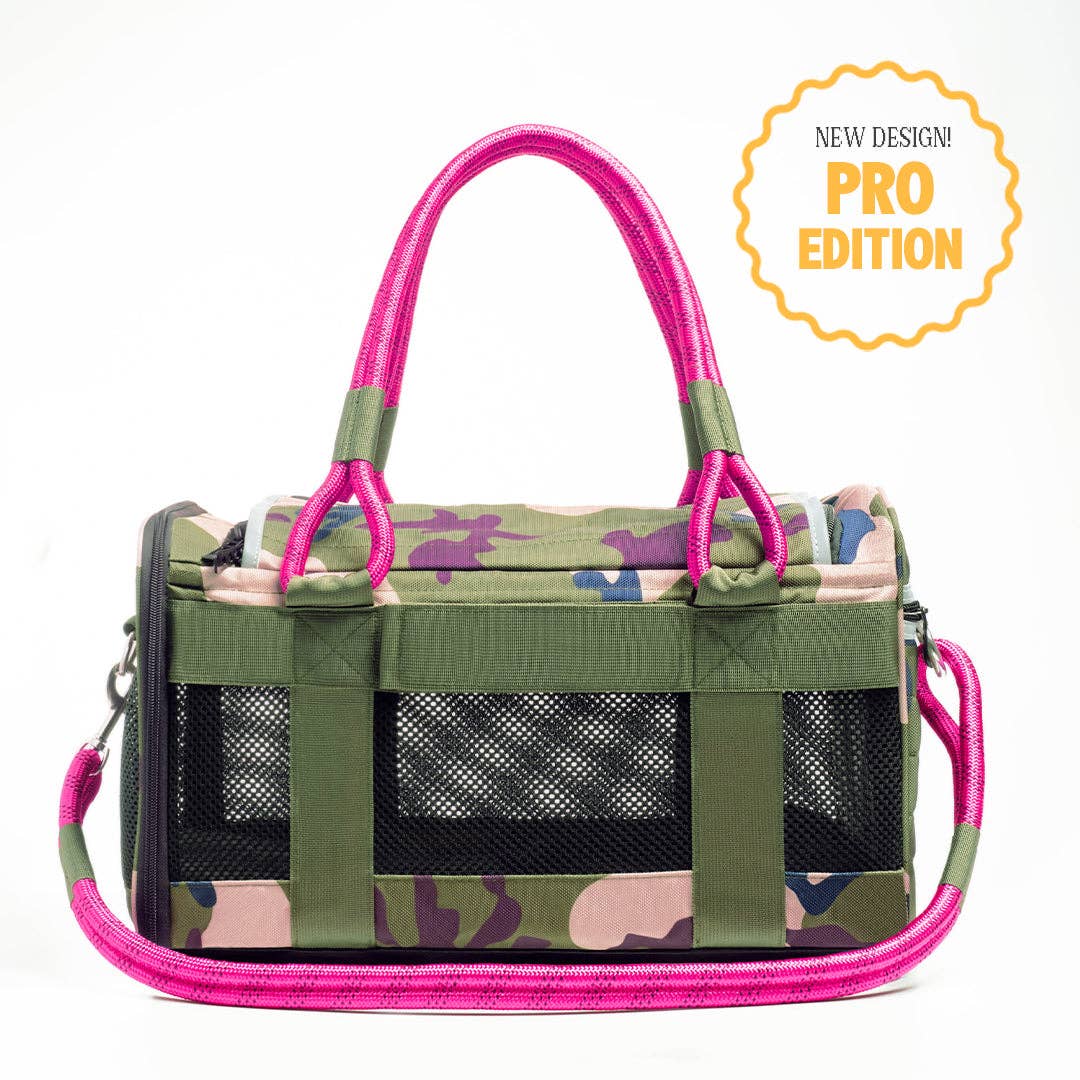 ROVERLUND - OUT-OF-OFFICE PET CARRIER PRO EDITION: BLACK / YELLOW / LARGE - UP TO 25LBS