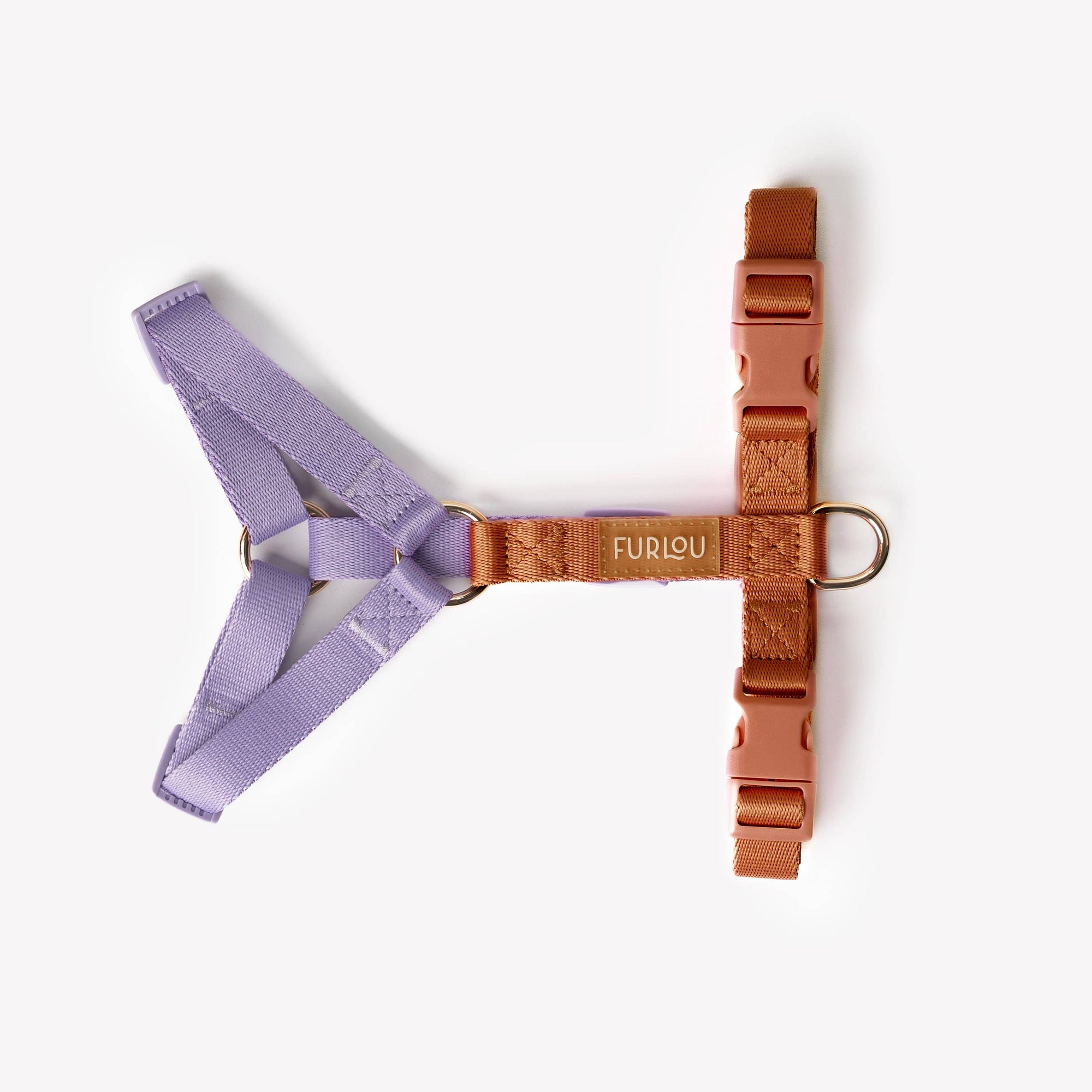 Furlou - 'Lavender and Terracotta' - Strap Dog Harness