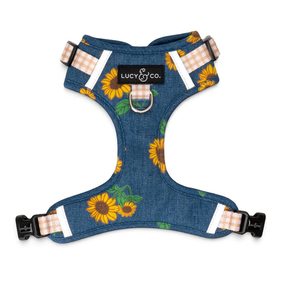 Lucy &amp; Co. - Sunflower Power Denim No-Pull Harness